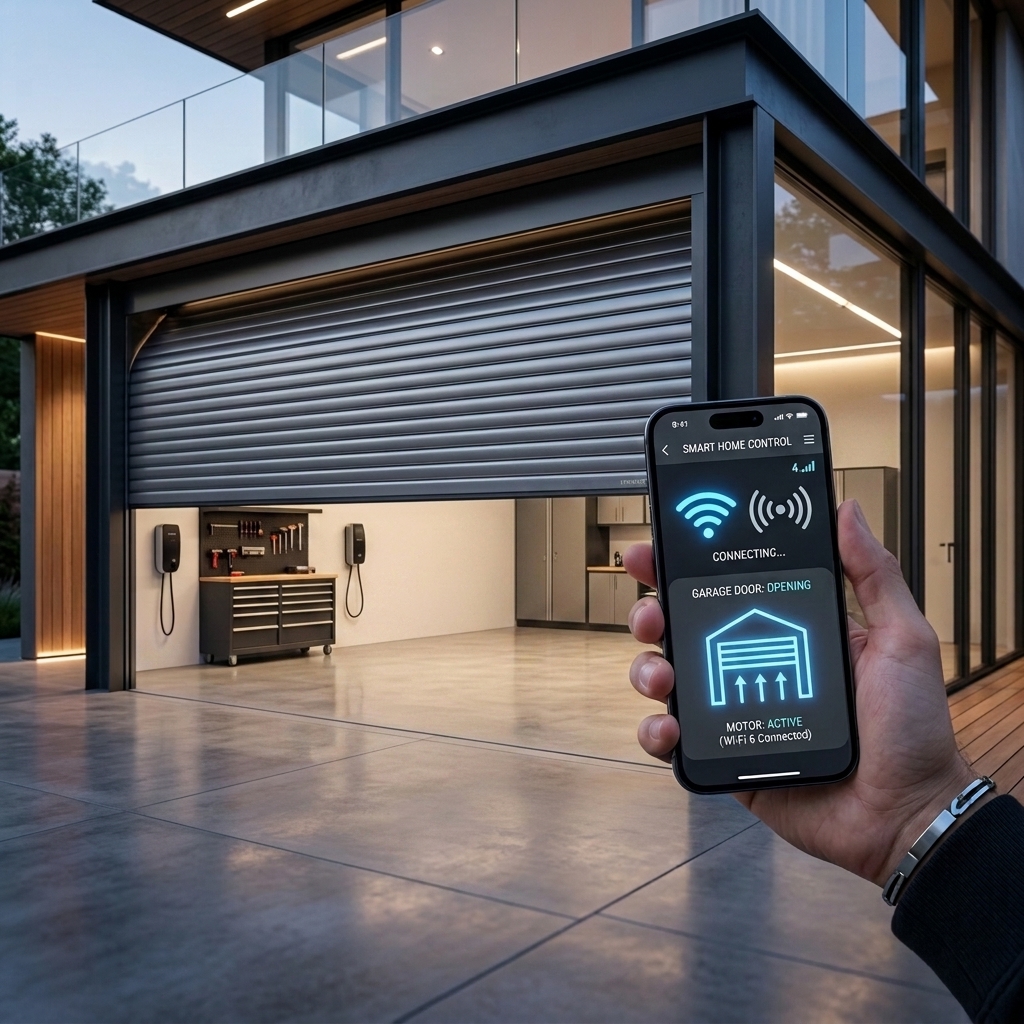 Porta de enrolar automática com controle inteligente wi-fi em Recife